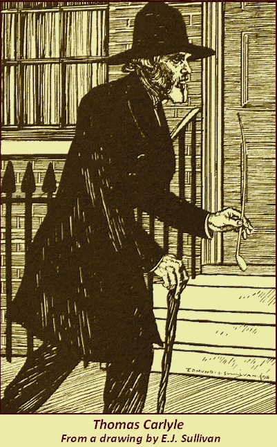 Thomas Carlyle (from a drawing in 'Sartor Resartus')
