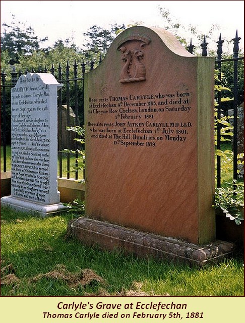 Carlyle's grave at Ecclefechan