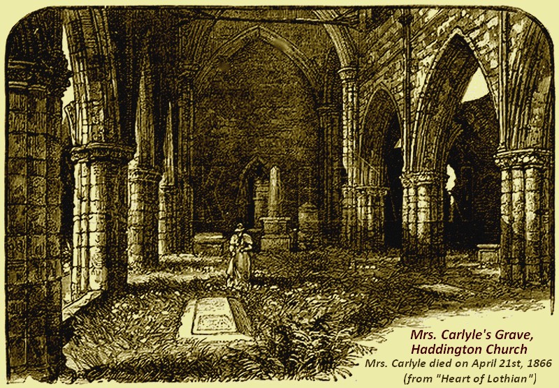 Mrs. Carlyle's grave in Haddington Church