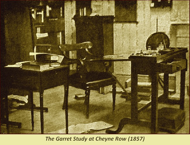 The garret study at Cheyne Row (1857)